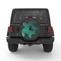 BEACH VIBES SEA TURTLE BLACK CARBON FIBER TIRE COVER