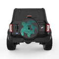 BEACH VIBES SEA TURTLE BLACK TIRE COVER