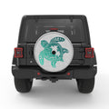 BEACH VIBES SEA TURTLE WHITE TIRE COVER