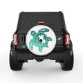 BEACH VIBES SEA TURTLE WHITE TIRE COVER