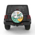 BEACH WAVES PEARL  WHITE CARBON FIBER TIRE COVER