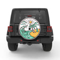 BEACH WAVES SILVER CARBON FIBER TIRE COVER