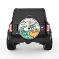 BEACH WAVES PEARL  WHITE CARBON FIBER TIRE COVER