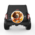 BEAGLE AUTUMN WHITE TIRE COVER