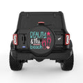 BEAUTY AND THE BEACH BLACK TIRE COVER