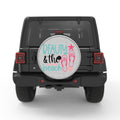 BEAUTY AND THE BEACH WHITE TIRE COVER