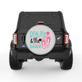 BEAUTY AND THE BEACH SILVER CARBON FIBER TIRE COVER