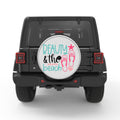 BEAUTY AND THE BEACH SILVER CARBON FIBER TIRE COVER