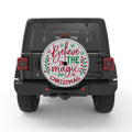 BELIEVE IN THE MAGIC OF CHRISTMAS WHITE TIRE COVER
