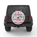 BELIEVE IN THE MAGIC OF CHRISTMAS SILVER CARBON FIBER TIRE COVER