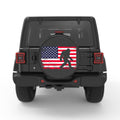 BIGFOOT AMERICAN FLAG PEARL  WHITE CARBON FIBER TIRE COVER