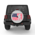 BIGFOOT AMERICAN FLAG WHITE TIRE COVER