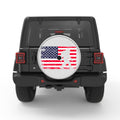 BIGFOOT AMERICAN FLAG SILVER CARBON FIBER TIRE COVER