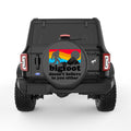 BIGFOOT DOESNT BELIEVE IN YOU EITHER BLACK CARBON FIBER TIRE COVER