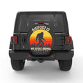 BIGFOOT IS MY SPIRIT ANIMAL PEARL  WHITE CARBON FIBER TIRE COVER