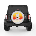 BIGFOOT MOM SILVER CARBON FIBER TIRE COVER