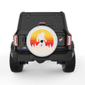 BIGFOOT MOM PEARL  WHITE CARBON FIBER TIRE COVER