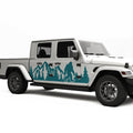 Bigfoot Mountains Forest Decal For Jeep Gladiator