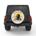 BIGFOOT NEEDS A VACATION SILVER CARBON FIBER TIRE COVER