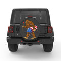 BIGFOOT WITH FIREWORK PEARL  WHITE CARBON FIBER TIRE COVER