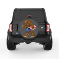 BIGFOOT WITH FIREWORK BLACK CARBON FIBER TIRE COVER