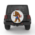BIGFOOT WITH FIREWORK SILVER CARBON FIBER TIRE COVER