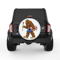 BIGFOOT WITH FIREWORK WHITE TIRE COVER