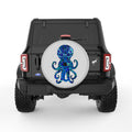 Blue Octopus SILVER CARBON FIBER TIRE COVER
