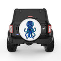 Blue Octopus WHITE TIRE COVER