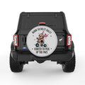 BORN TO DILLY DALLY SILVER CARBON FIBER TIRE COVER
