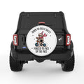 BORN TO DILLY DALLY WHITE TIRE COVER