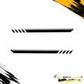 BOTTOM SIDE SPEED STRIPE SIDE GRAPHIC DRIVER & PASSENGER DECALS