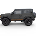 BOTTOM SIDE DOOR STRIPE BRONCO WITH BUCKING SIDE GRAPHIC DECAL FITS 2021+ FORD BRONCO 2 DOOR