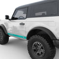 BOTTOM SIDE DOOR STRIPE BRONCO WITH BUCKING DOOR DECAL FITS 2021+ FORD BRONCO 2 DOOR