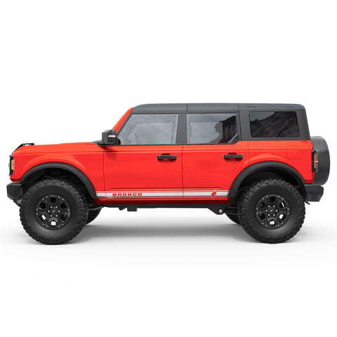 BOTTOM SIDE DOOR STRIPE BRONCO WITH BUCKING SIDE GRAPHIC DECAL FITS 2021+ FORD BRONCO 4 DOOR