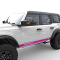 BOTTOM SIDE DOOR STRIPE BRONCO WITH BUCKING BODY GRAPHIC DECAL FITS 2021+ FORD BRONCO 4 DOOR