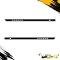 BOTTOM SIDE DOOR STRIPE BRONCO WITH BUCKING SIDE GRAPHIC DRIVER & PASSENGER DECALS