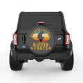 BREAKING HEARTS RIPPING FARTS SASQUATCH BLACK CARBON FIBER TIRE COVER