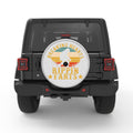 BREAKING HEARTS RIPPING FARTS SASQUATCH SILVER CARBON FIBER TIRE COVER