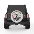 BROKE AND BOUGIE SKELETON SILVER CARBON FIBER TIRE COVER