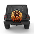 BROWN LABRADOR FALL PEARL  WHITE CARBON FIBER TIRE COVER