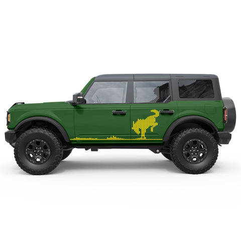 BUCKING SIDE GRAPHIC SIDE GRAPHIC DECAL FITS 2021+ FORD BRONCO 4 DOOR