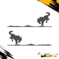 BUCKING SIDE GRAPHIC SIDE GRAPHIC DRIVER & PASSENGER DECALS