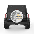 BUDDHA QUOTE BLACK TIRE COVER