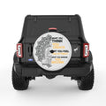 BUDDHA QUOTE SILVER CARBON FIBER TIRE COVER