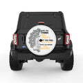 BUDDHA QUOTE WHITE TIRE COVER