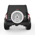 BUDDHA PEARL  WHITE CARBON FIBER TIRE COVER