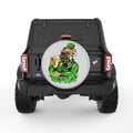BULLDOG ST PATRICKS DAY SILVER CARBON FIBER TIRE COVER