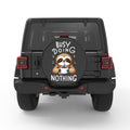 BUSY DOING NOTHING PEARL  WHITE CARBON FIBER TIRE COVER