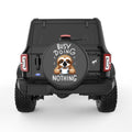 BUSY DOING NOTHING BLACK CARBON FIBER TIRE COVER